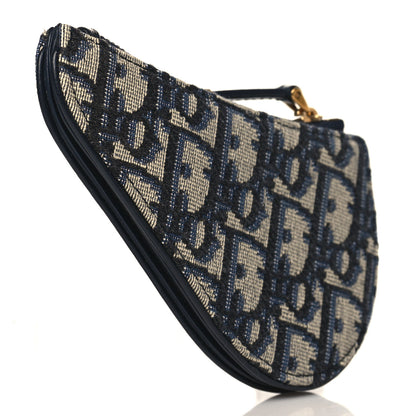 Christian Dior Oblique Saddle Coin Purse Blue 4 of 10