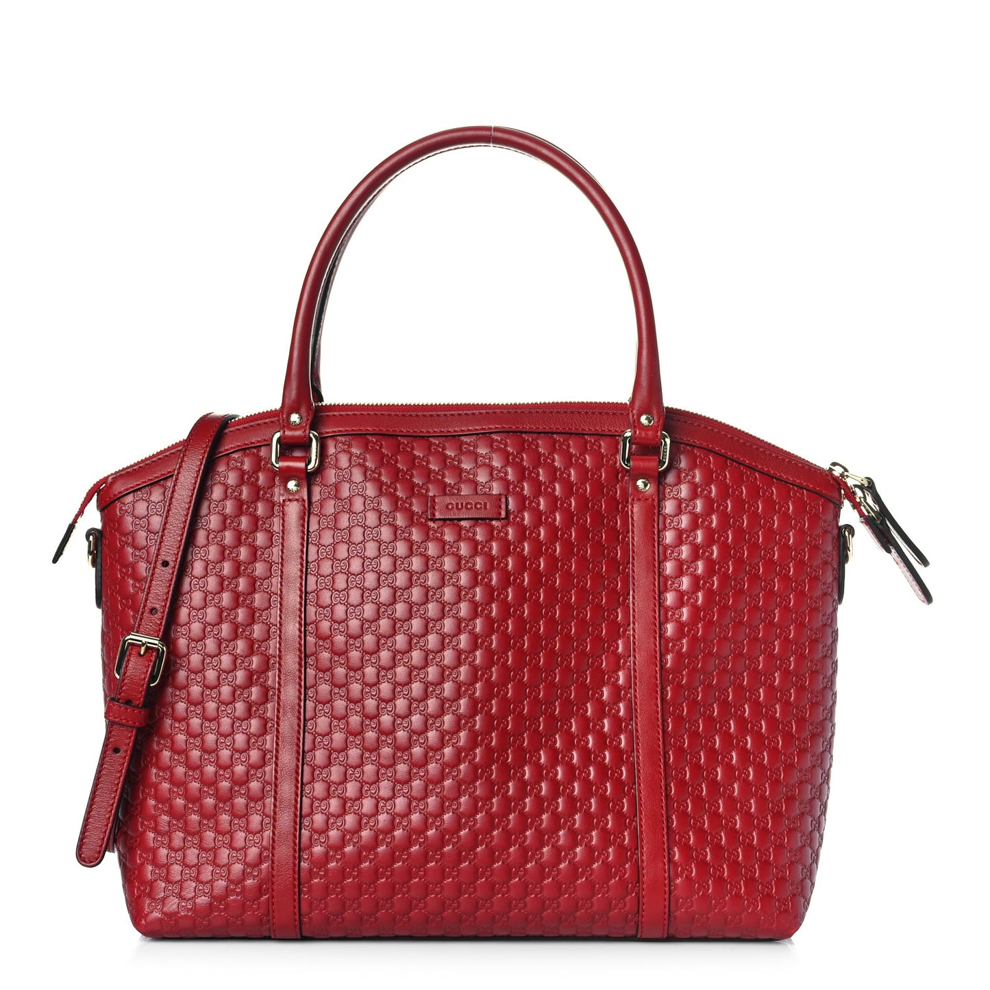 Soft Microguccissima Dome Satchel Red