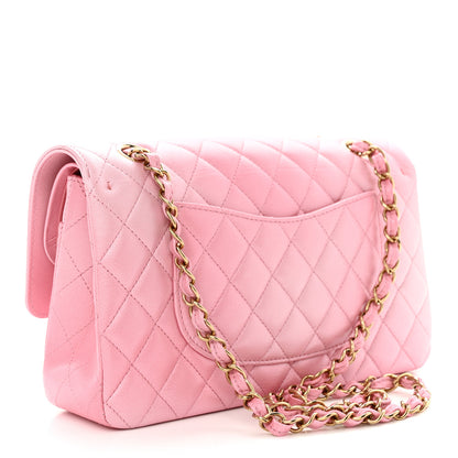 Chanel Cloudy Pearly Goatskin Quilted Medium Double Flap Pink 3 of 11