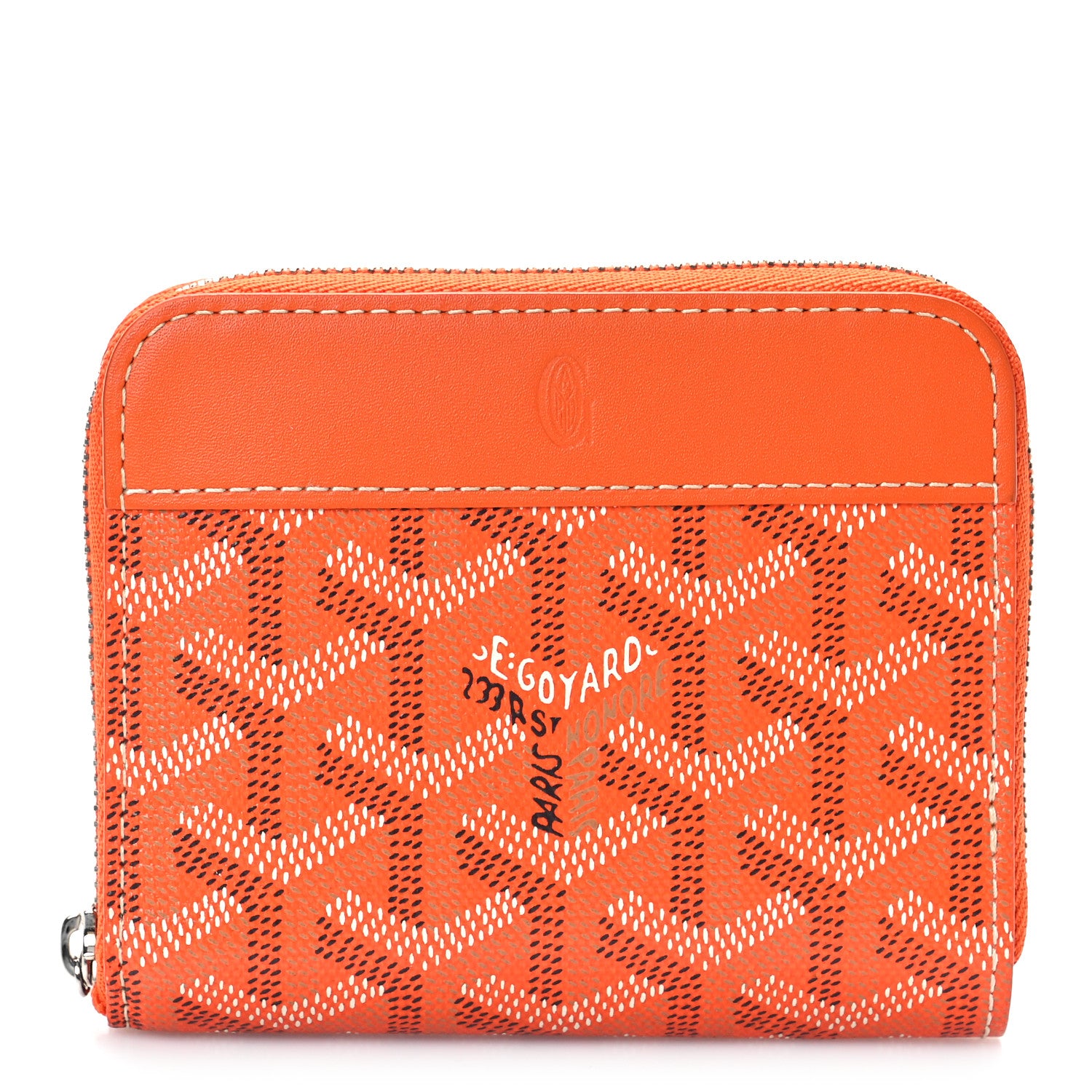 Goyard Goyardine Matignon PM Wallet Orange 1 of 9