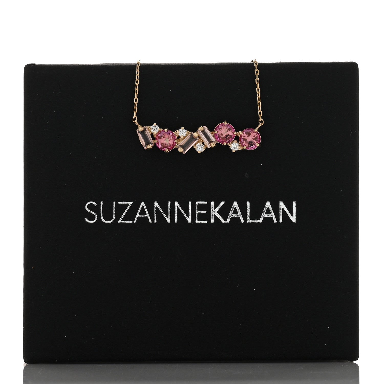 Suzanne Kalan 14K Rose Gold Diamond Morganite Pink Topaz Amalfi Blend Pink Ombre Pendant Necklace 4 of 4