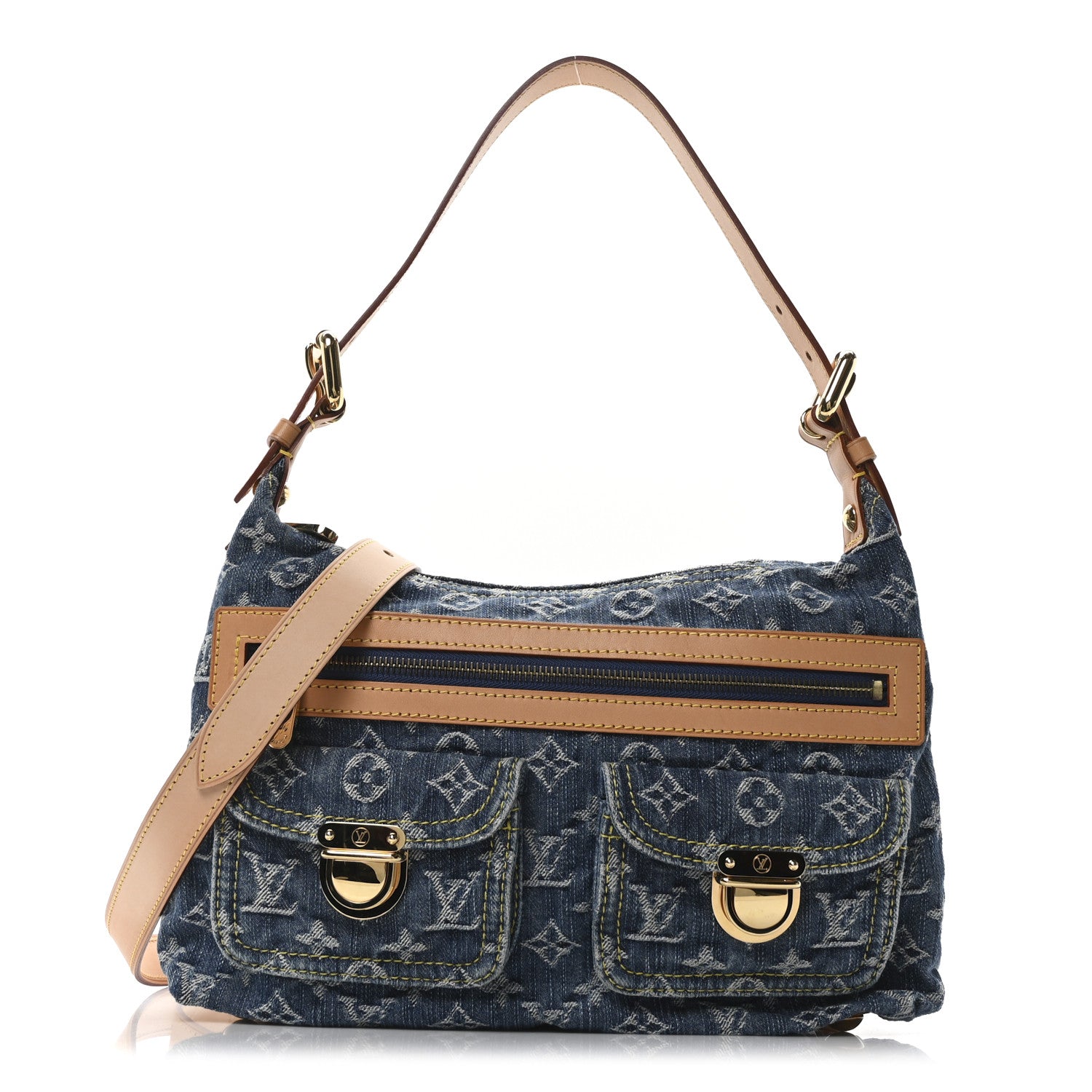 Louis Vuitton Monogram Denim Baggy PM Blue 1 of 9