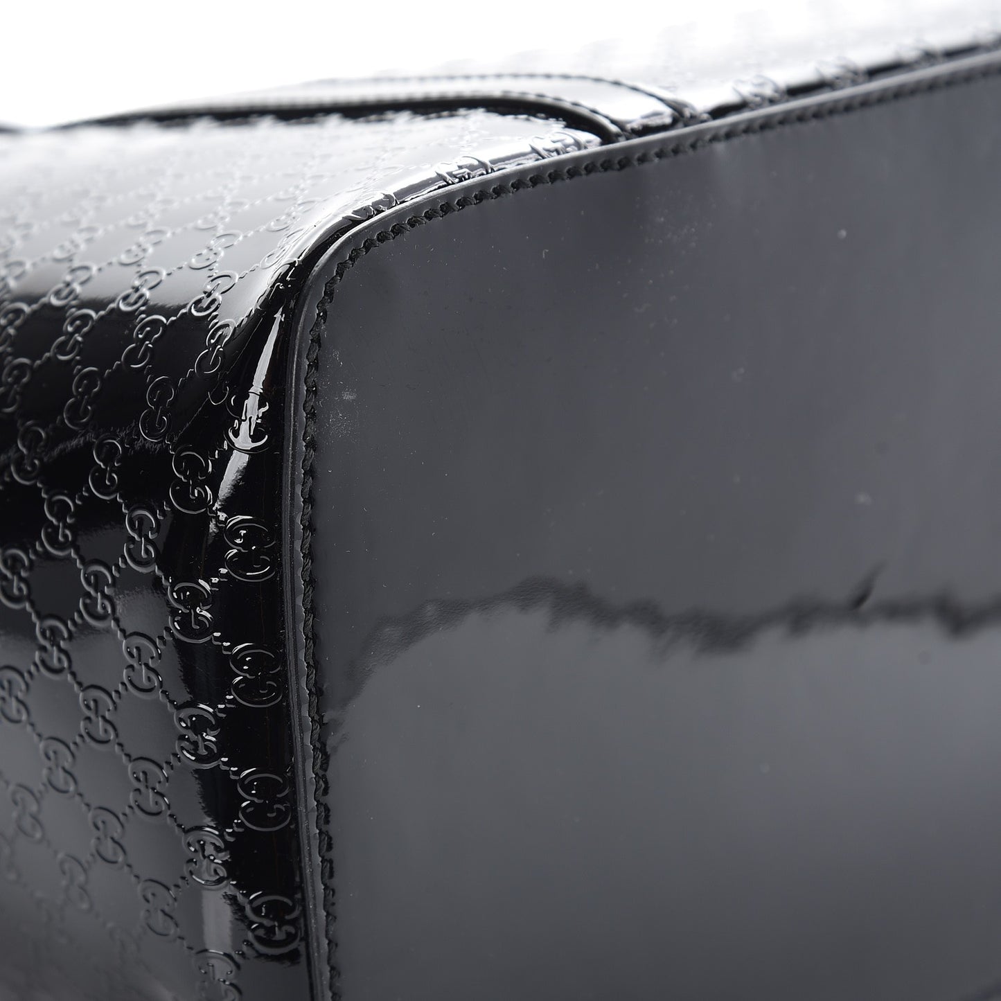 Patent Microguccissima Medium Nice Tote Black