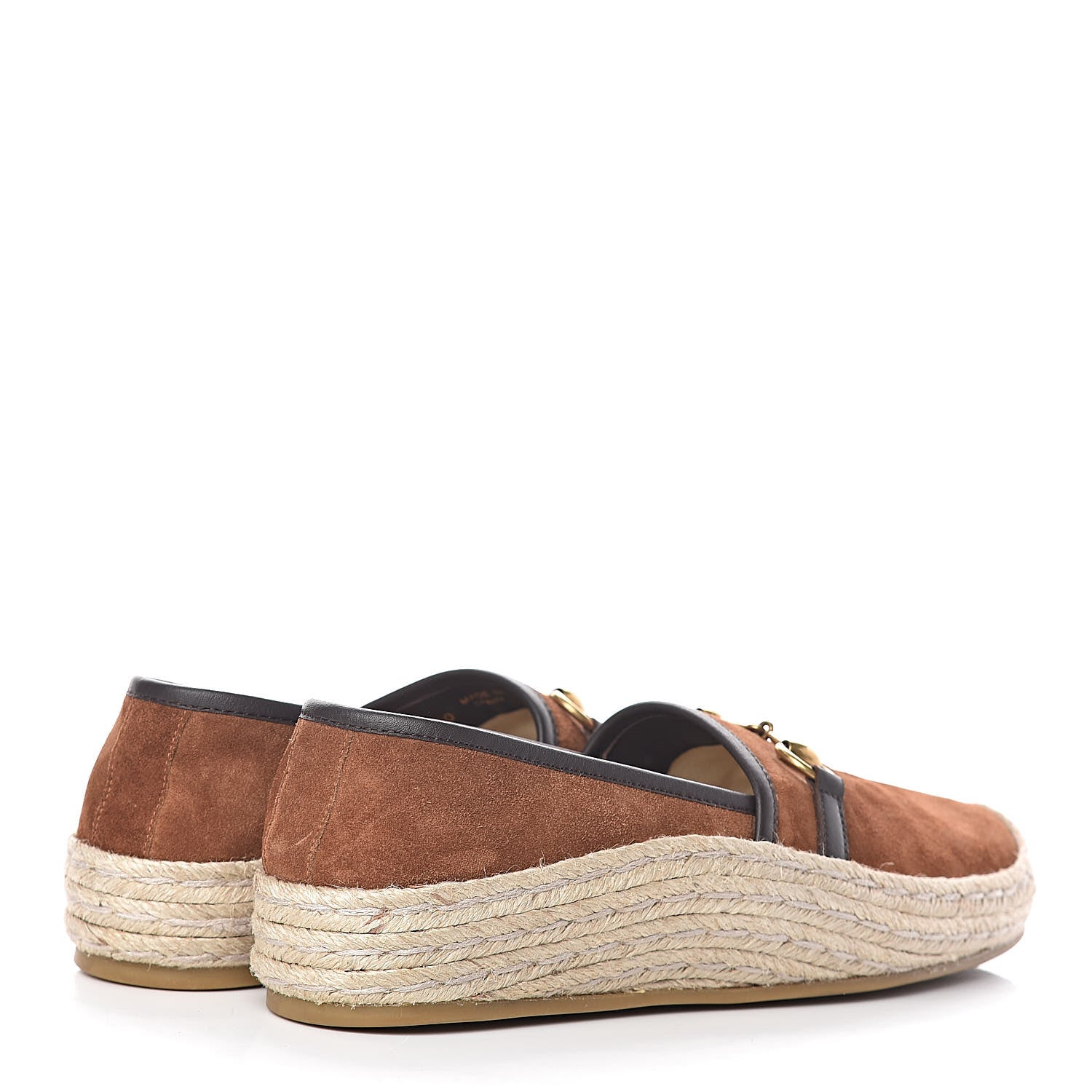 Gucci Suede Mens Horsebit Espadrilles 6 Cocoa 4 of 11