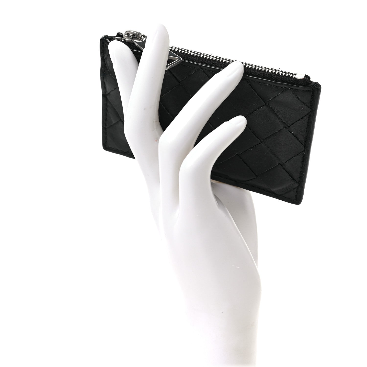 Bottega Veneta Nappa Intrecciato Key Case Black 2 of 6