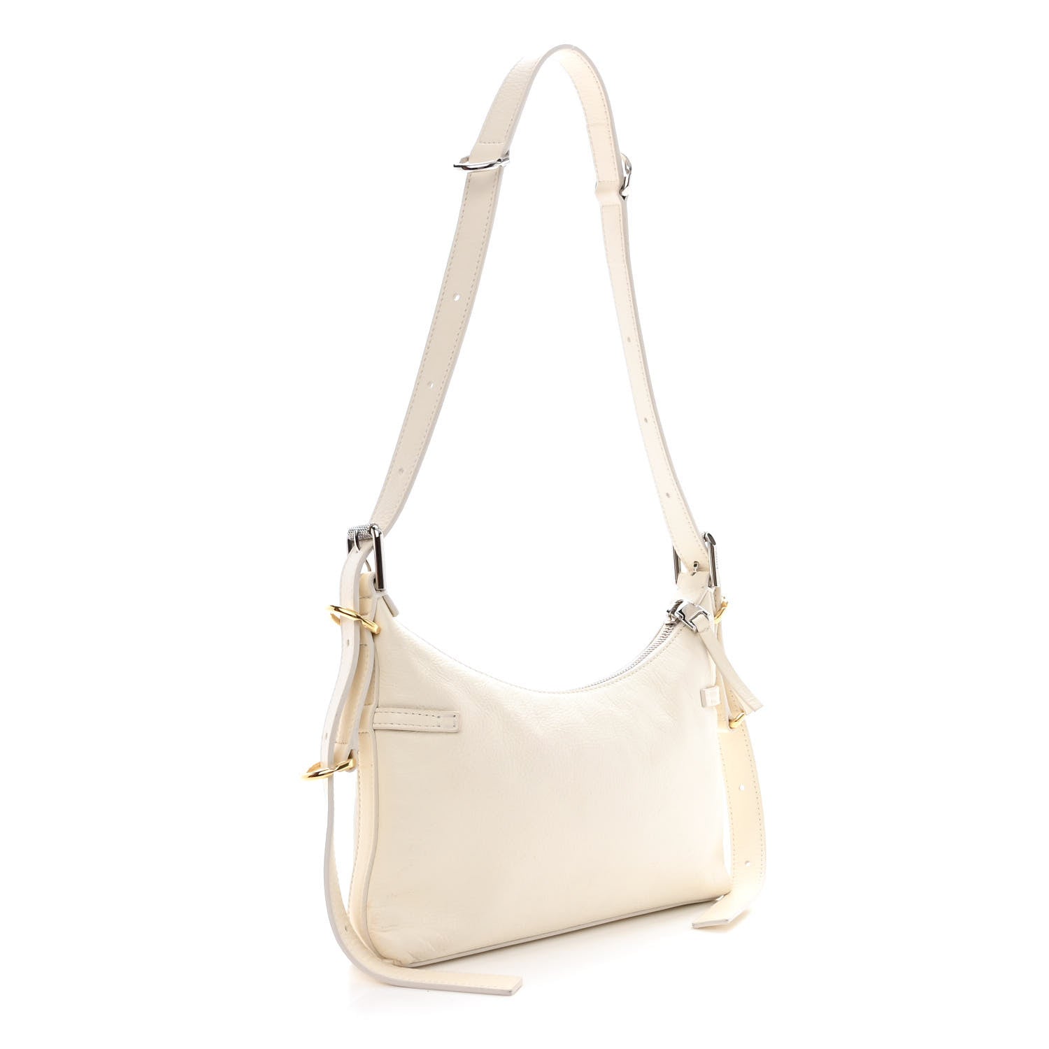 Givenchy Tumbled Calfskin Mini Voyou Boyfriend Party Bag White 3 of 10