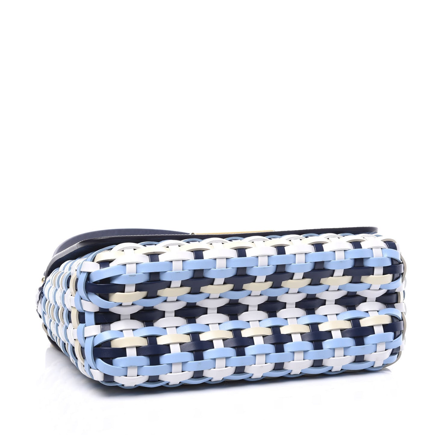 Epi Guinguette Twist Shoulder Bag MM Indigo Blue