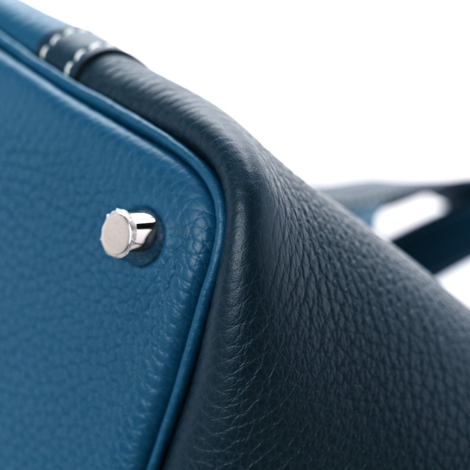 Hermes Taurillon Clemence Casaque Picotin Lock 18 PM Vert Bosphore Vert Cypress 7 of 12