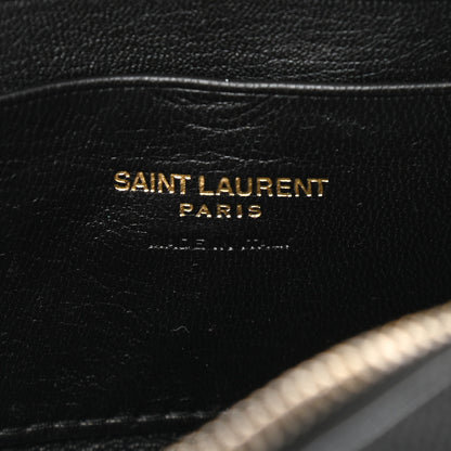 Saint Laurent Grain De Poudre Matelasse Monogram Mini Lou Camera Bag Black 6 of 11