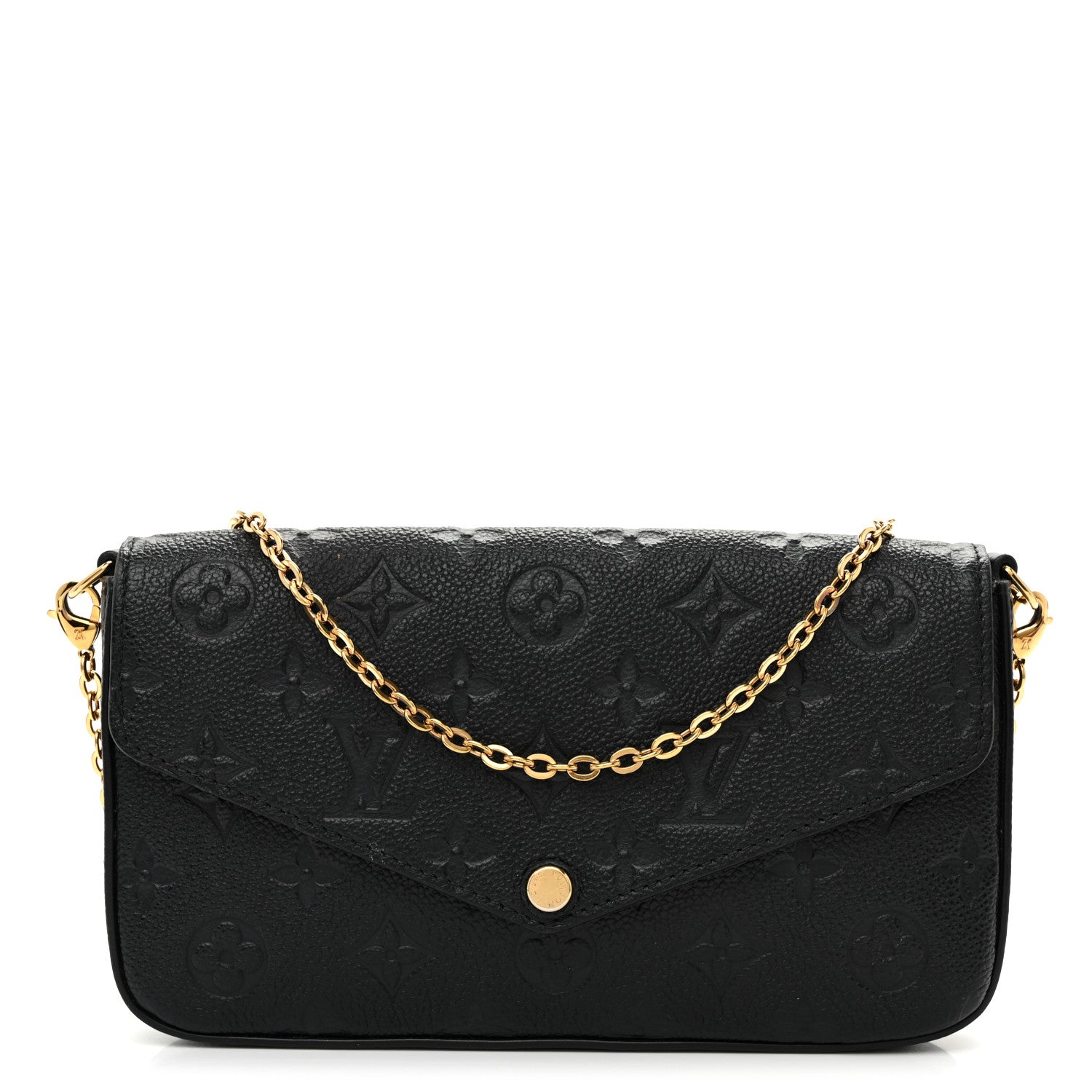 Louis Vuitton Empreinte Pochette Felicie Chain Wallet Black 1 of 10