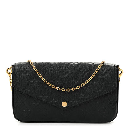 Louis Vuitton Empreinte Pochette Felicie Chain Wallet Black 1 of 10