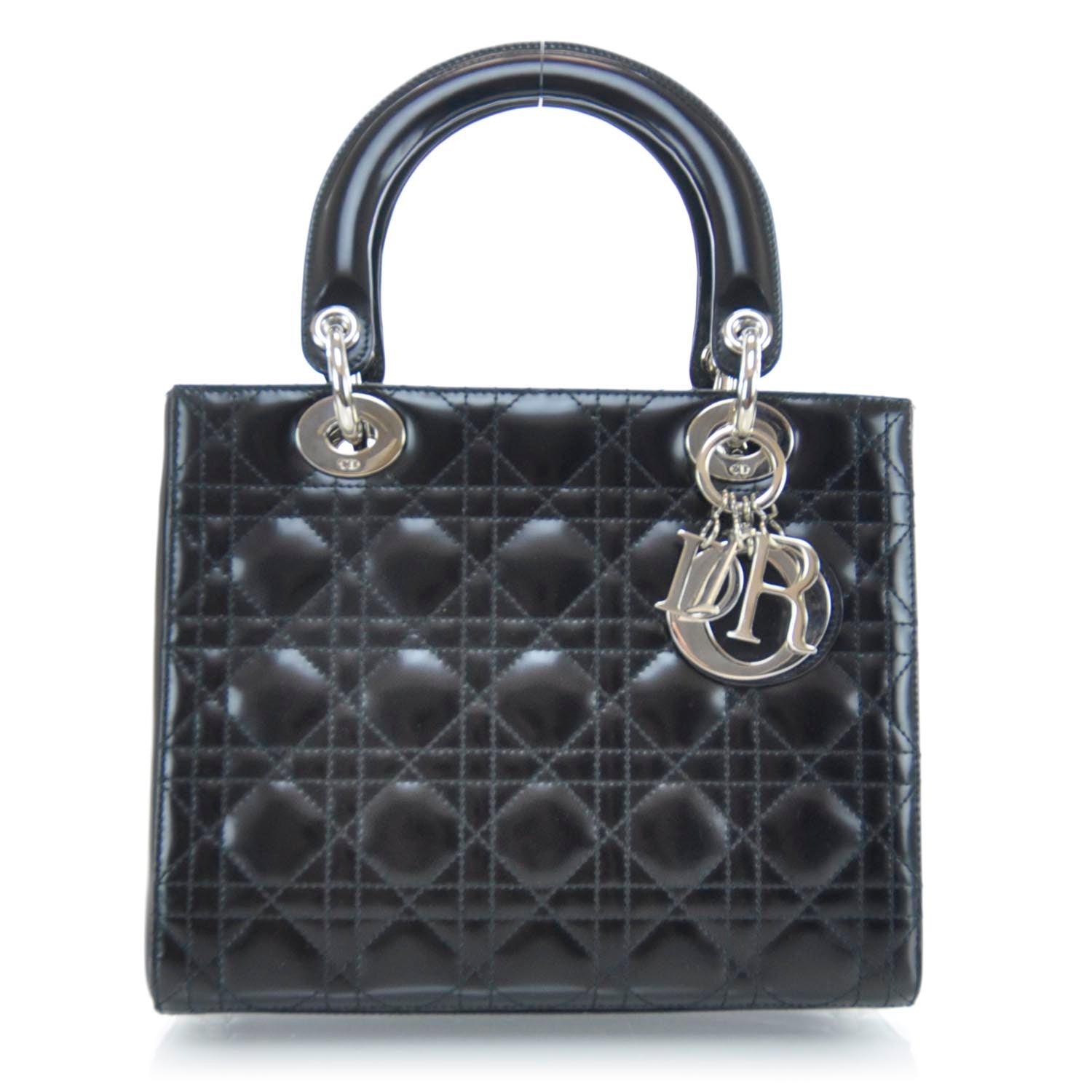 Christian Dior Patent Cannage Medium Lady Dior Black 1 of 11