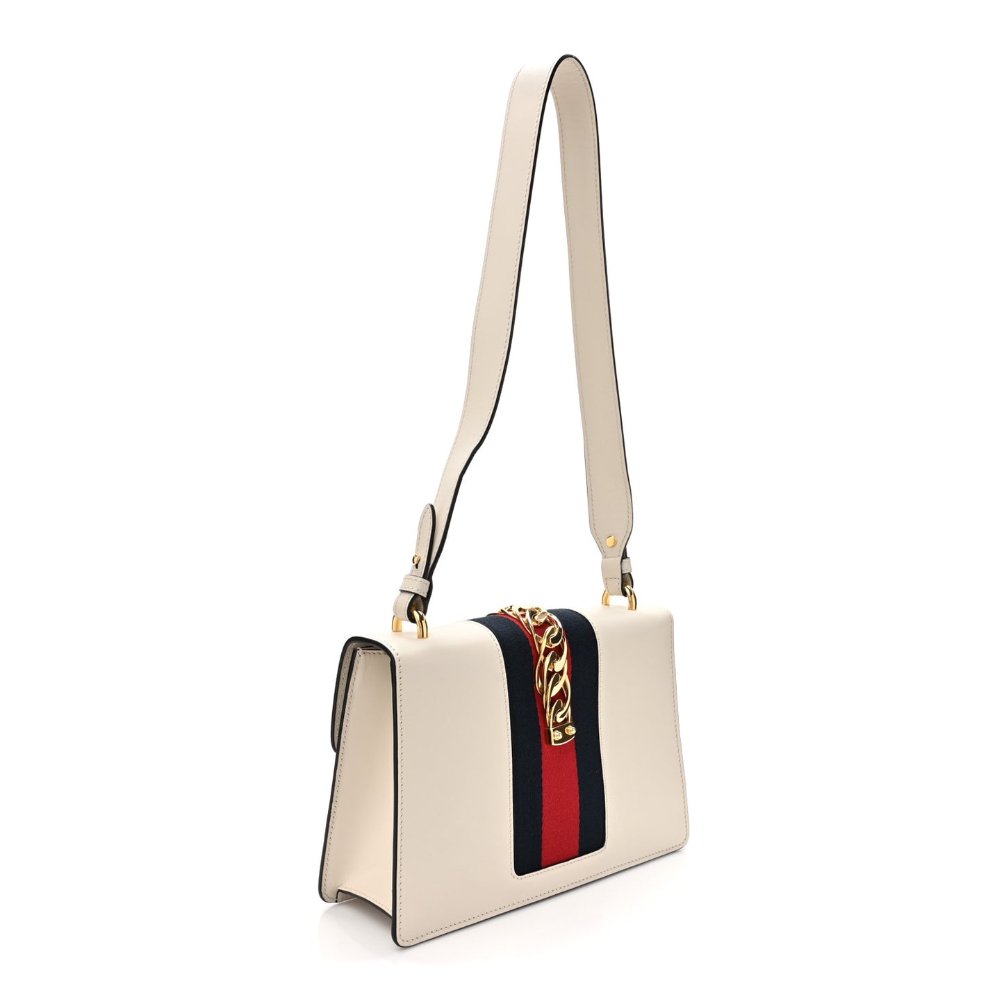 Calfskin Small Sylvie Shoulder Bag Off White