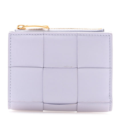 Bottega Veneta Nappa Maxi Intrecciato Bifold Zip Wallet Oyster 1 of 9