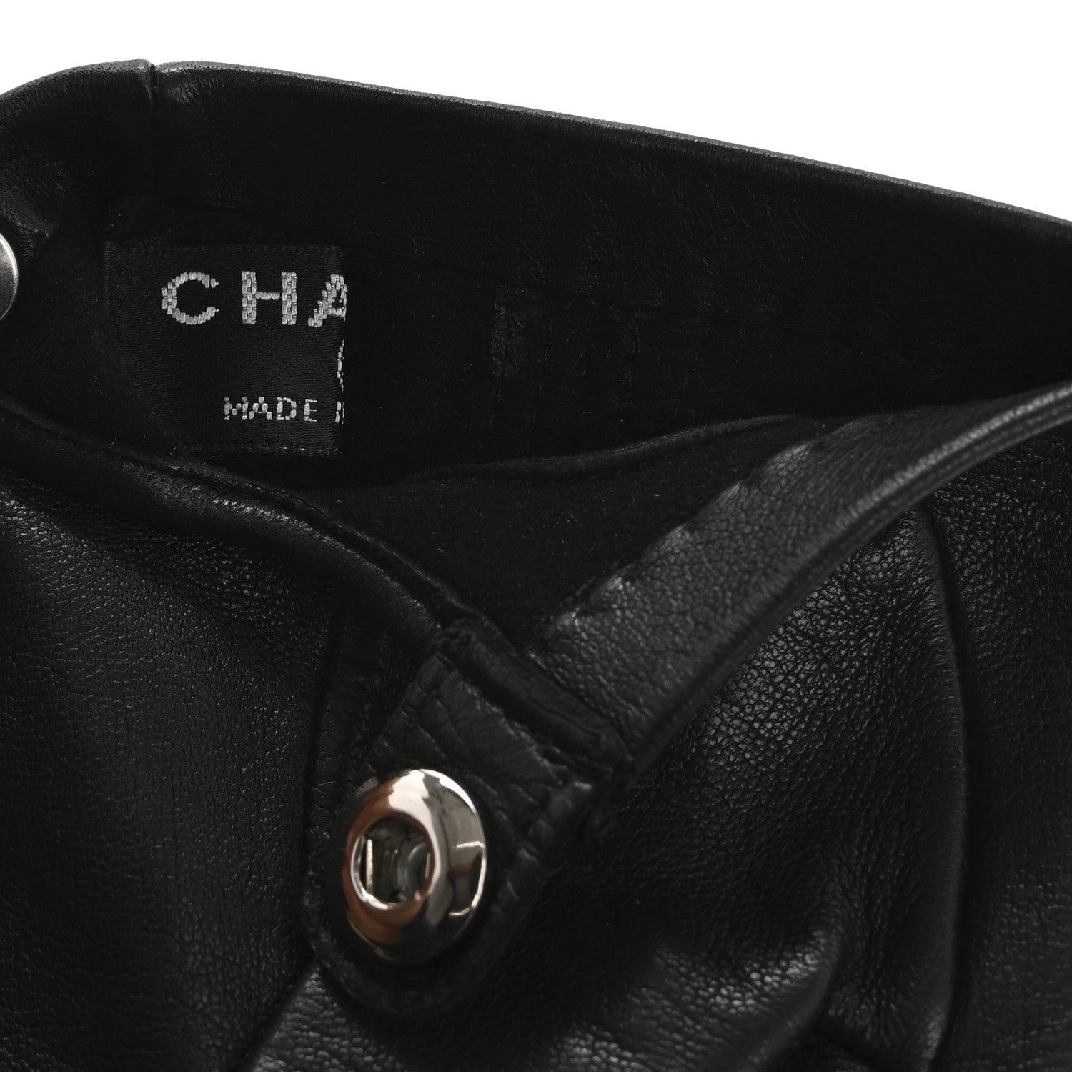 Chanel Lambskin Paris Dallas Fingerless CC Gloves 6 Black 3 of 9