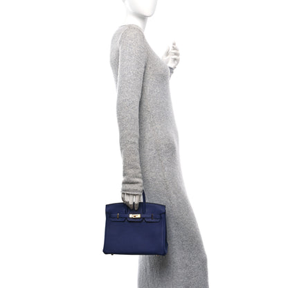 Hermes Togo Birkin 25 Bleu Encre 2 of 10