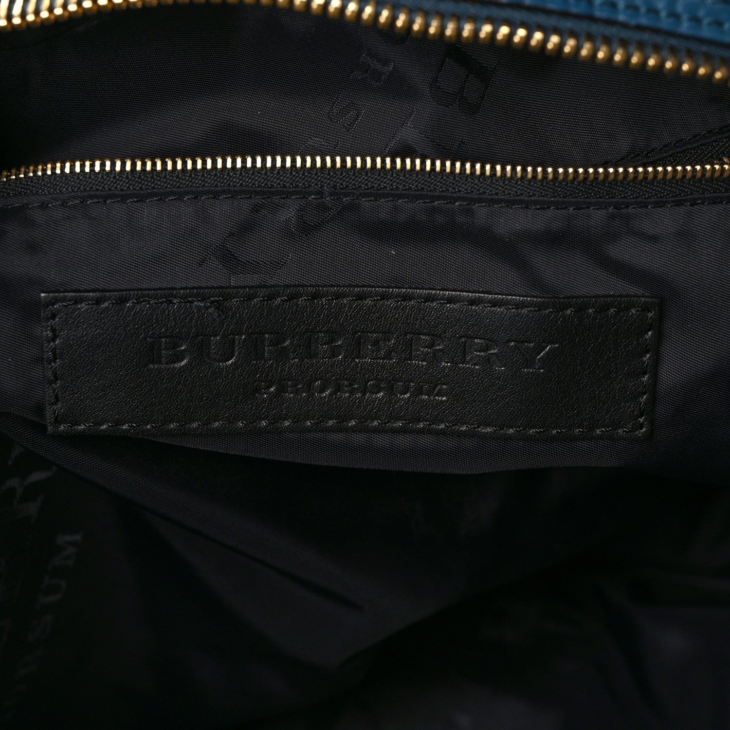 Burberry Haymarket Check Suede Prorsum Tassel Bowling Bag Blue 6 of 9