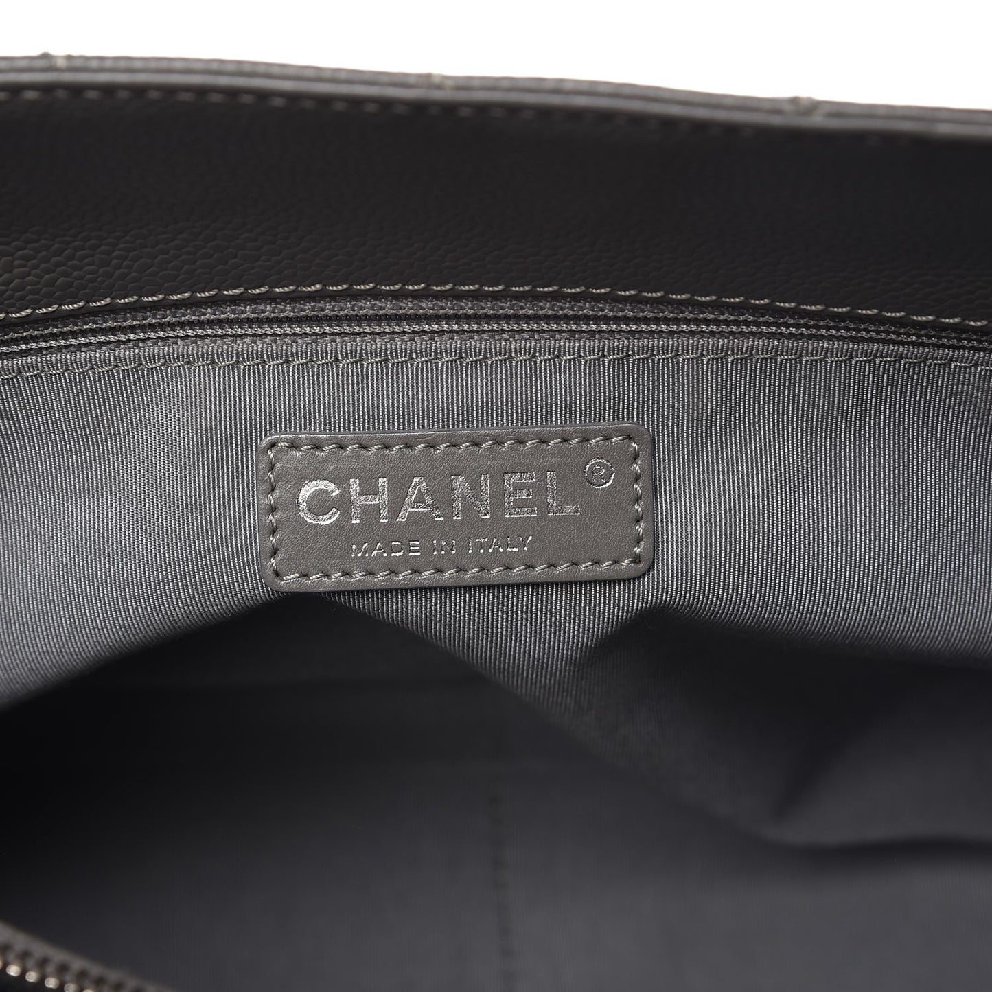 Caviar Quilted Grand Shopping Tote GST Grey