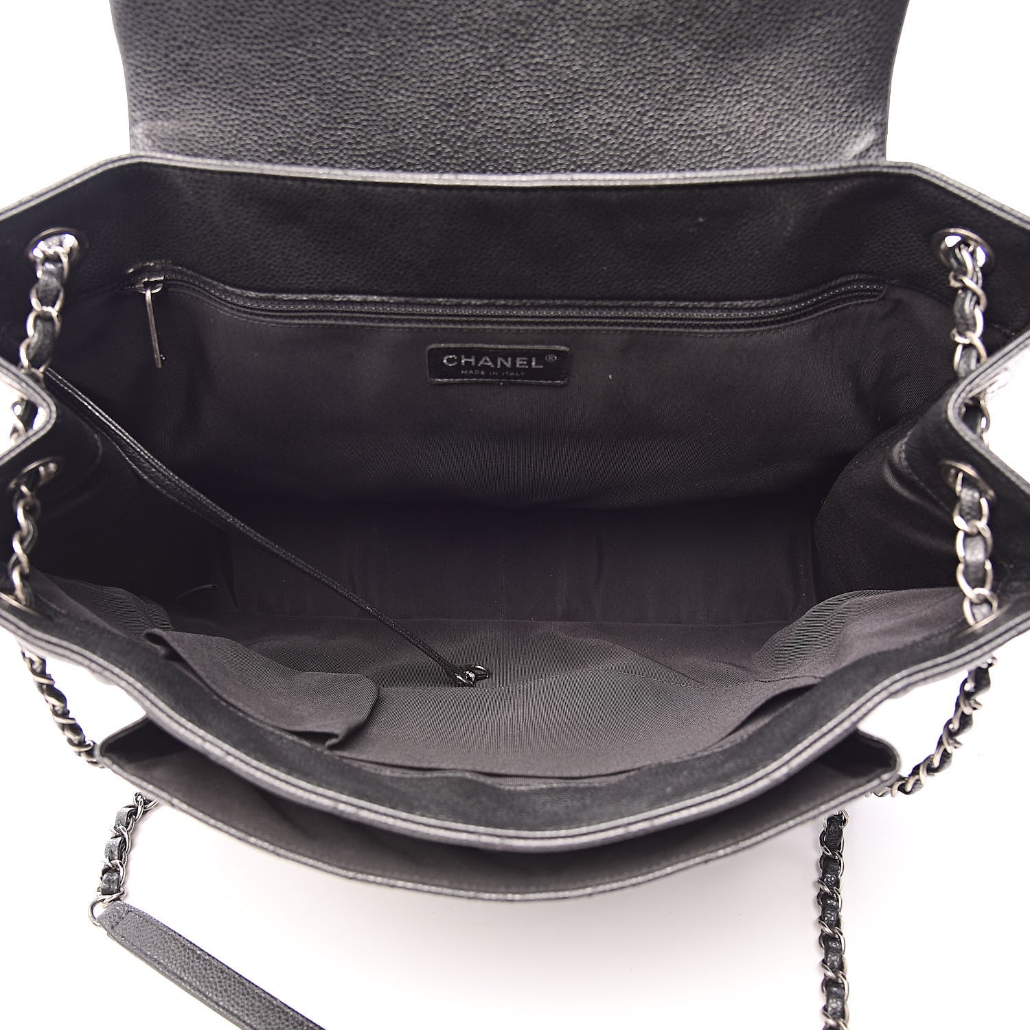 Chanel Caviar Quilted Flap Tote Dark Grey 4 of 11