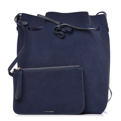 Mansur Gavriel Suede Bucket Bag Blu 1 of 10