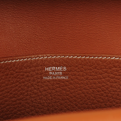 Hermes Taurillon Clemence Halzan 31 Gold 6 of 10