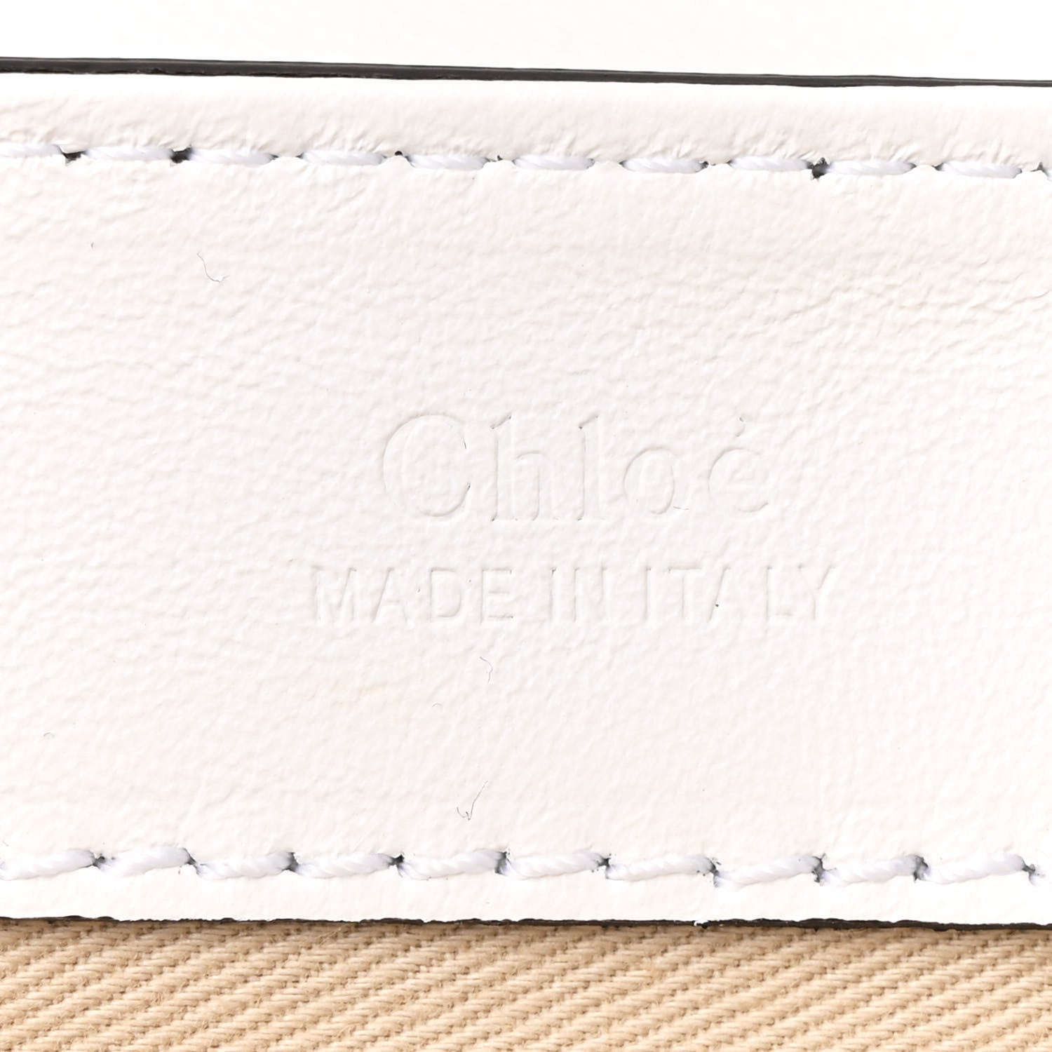 Chloe Calfskin Crocodile Embossed Small C Double Carry Brilliant White 6 of 10