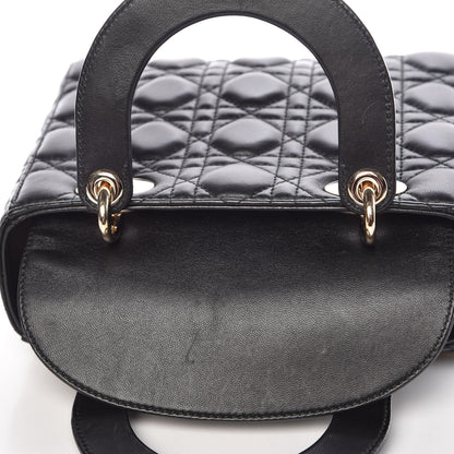 Christian Dior Lambskin Cannage Small Lucky Badges My Lady Dior Black 8 of 13