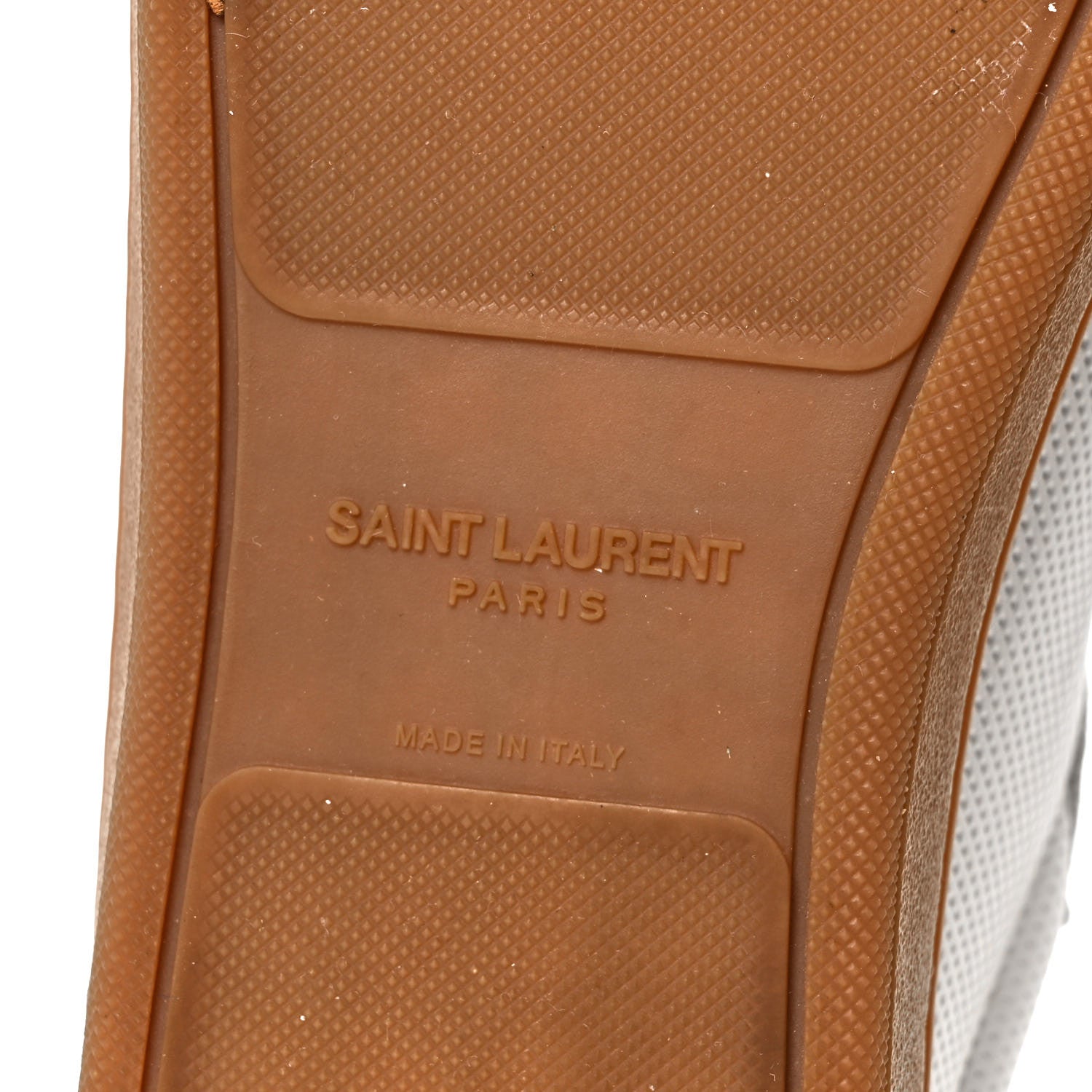 Saint Laurent Calfskin Perforated Suede SL10 Court Classic Low Top Sneakers 37 White 8 of 10