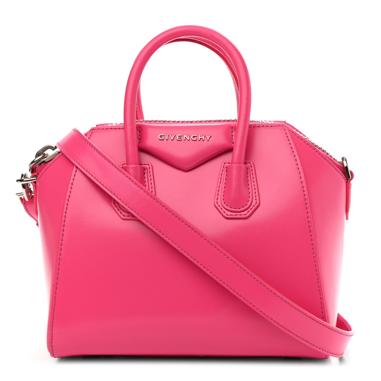 Givenchy Shiny Lord Calfskin Mini Antigona Shocking Pink 1 of 11