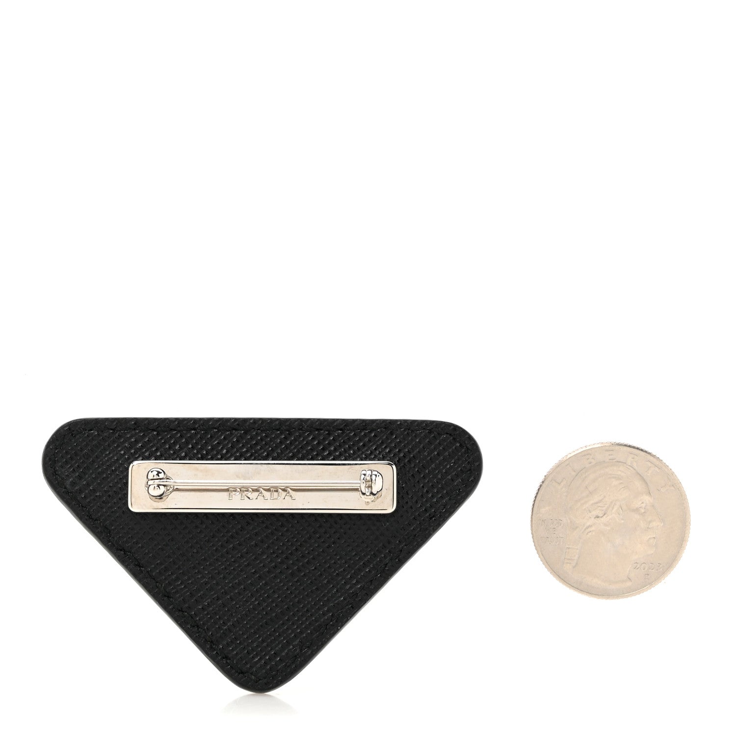 PRADA 黒 三角形ロゴブローチ Prada Saffiano Enamel Logo Triangle Pin Black 1725244 – FASHIONPHILE