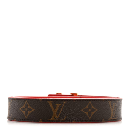 Louis Vuitton Calfskin Monogram 30mm LV Initiales Reversible Belt 75 30 Red 2 of 8