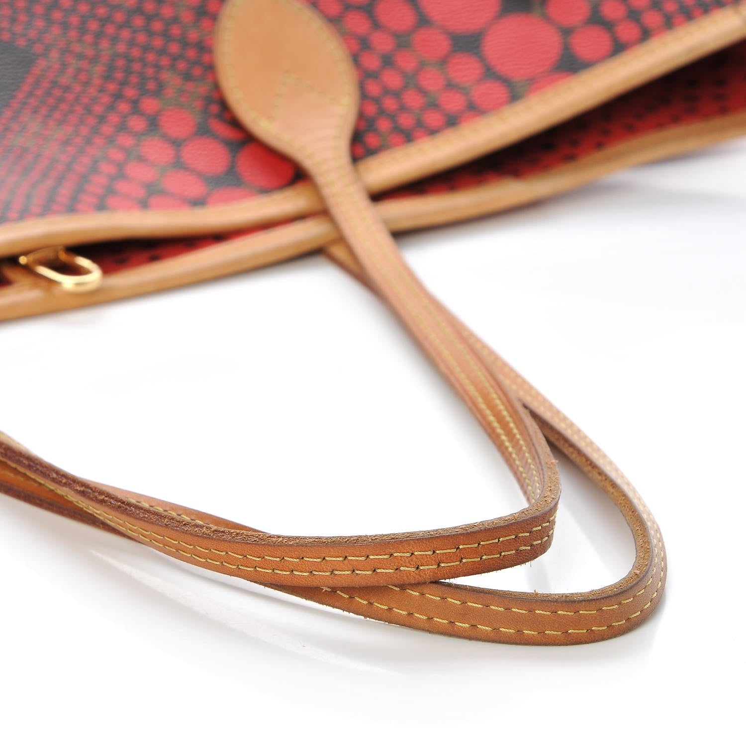 Louis Vuitton Monogram Kusama Waves Neverfull MM Red 8 of 11