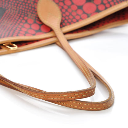 Louis Vuitton Monogram Kusama Waves Neverfull MM Red 8 of 11