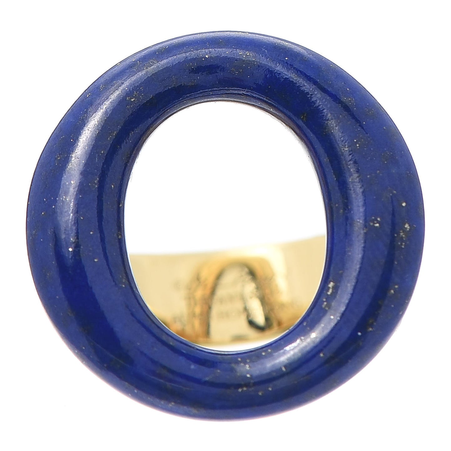 18K Yellow Gold Lapis Lazuli Elsa Peretti Sevillana Ring 54 6.75