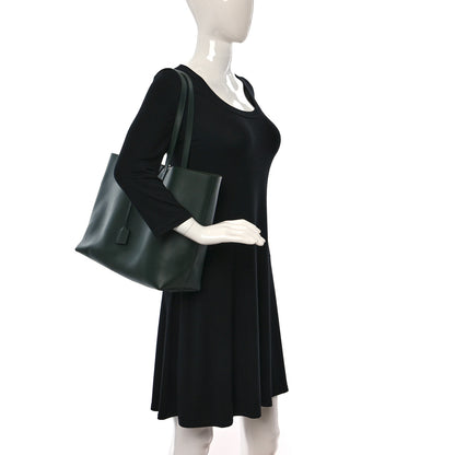 Saint Laurent Calfskin Large Shopping Tote Dark Green 2 of 11