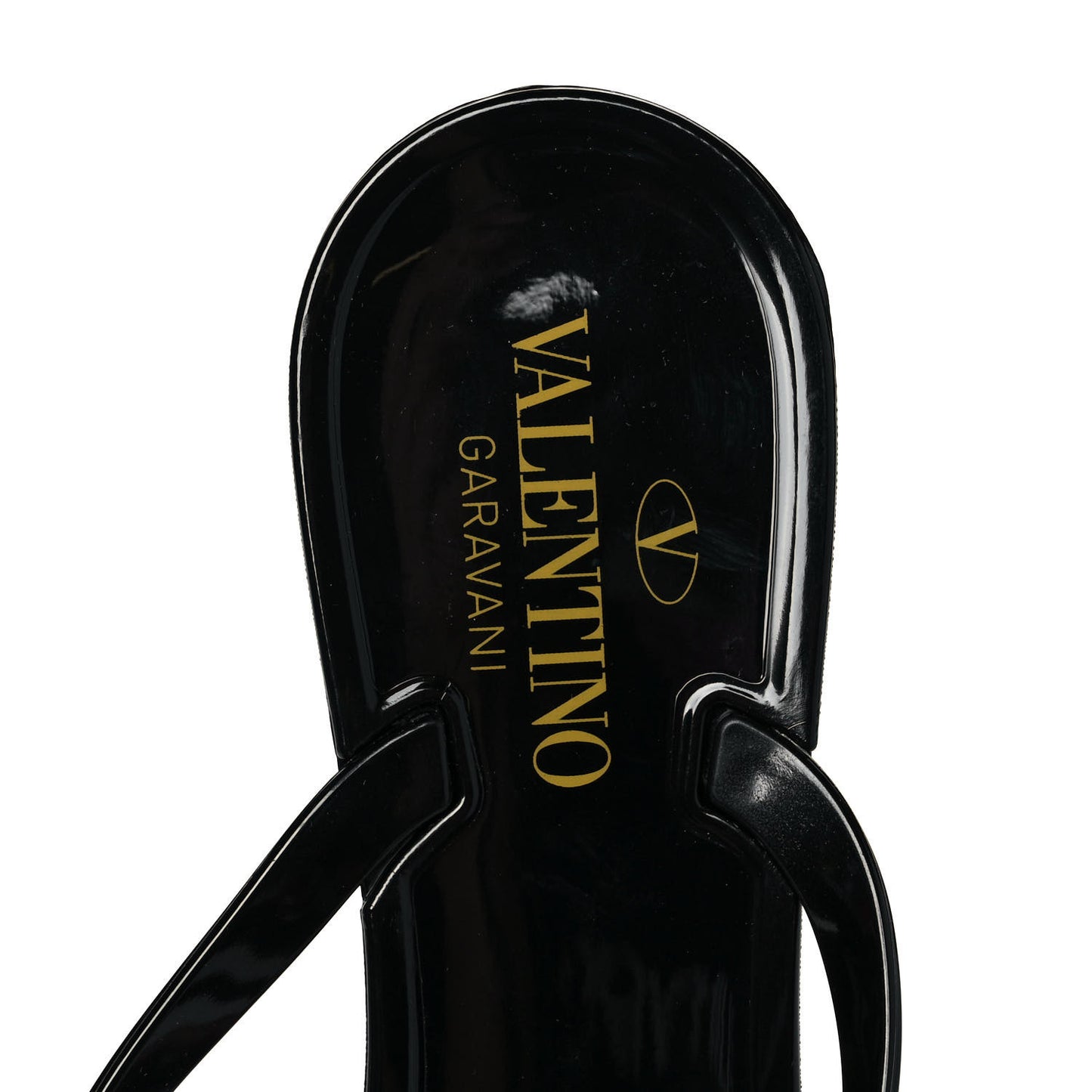 PVC Jelly Rockstud Bow Thong Sandals 39 Black