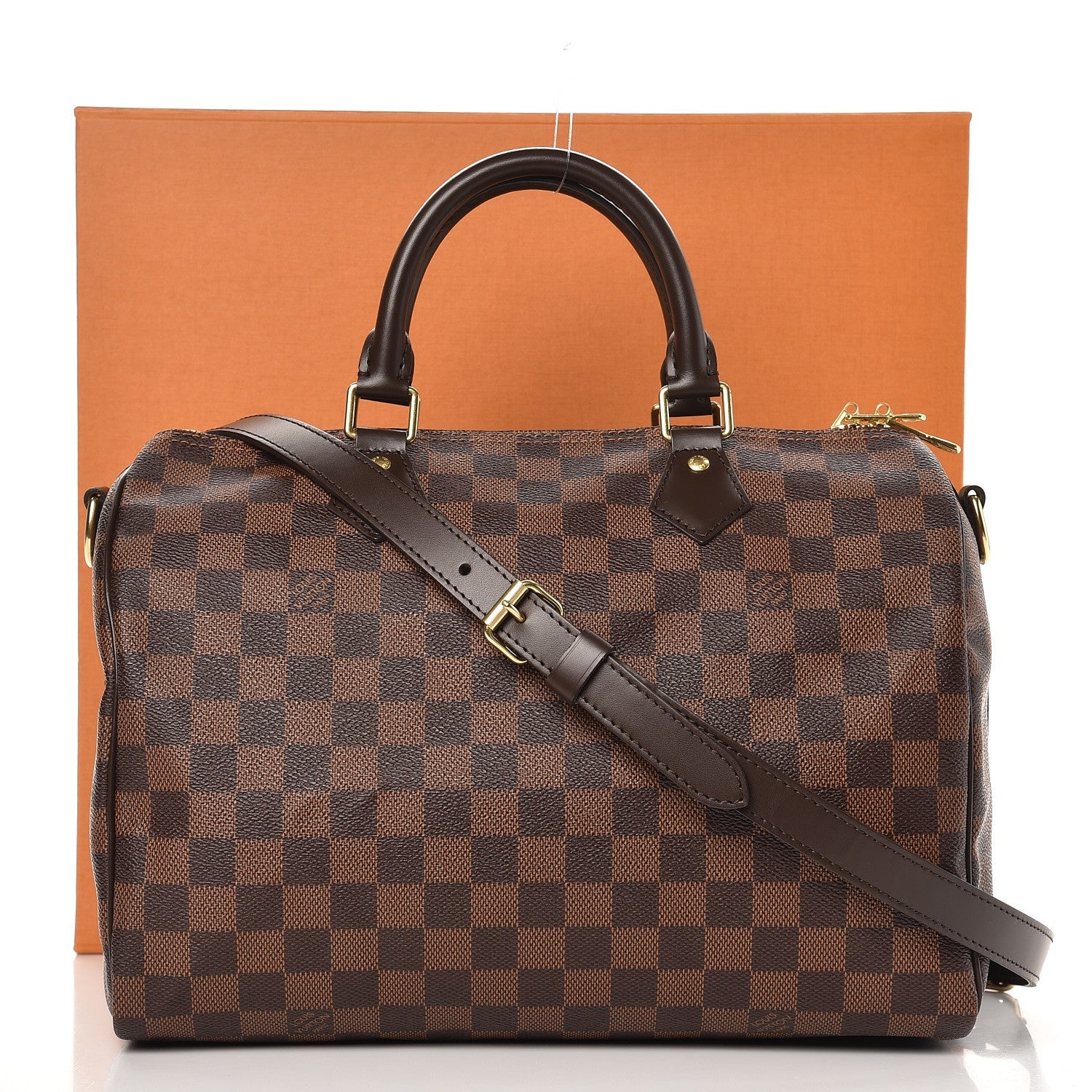 Louis Vuitton Damier Ebene Speedy Bandouliere 30 9 of 9