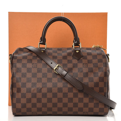 Louis Vuitton Damier Ebene Speedy Bandouliere 30 9 of 9
