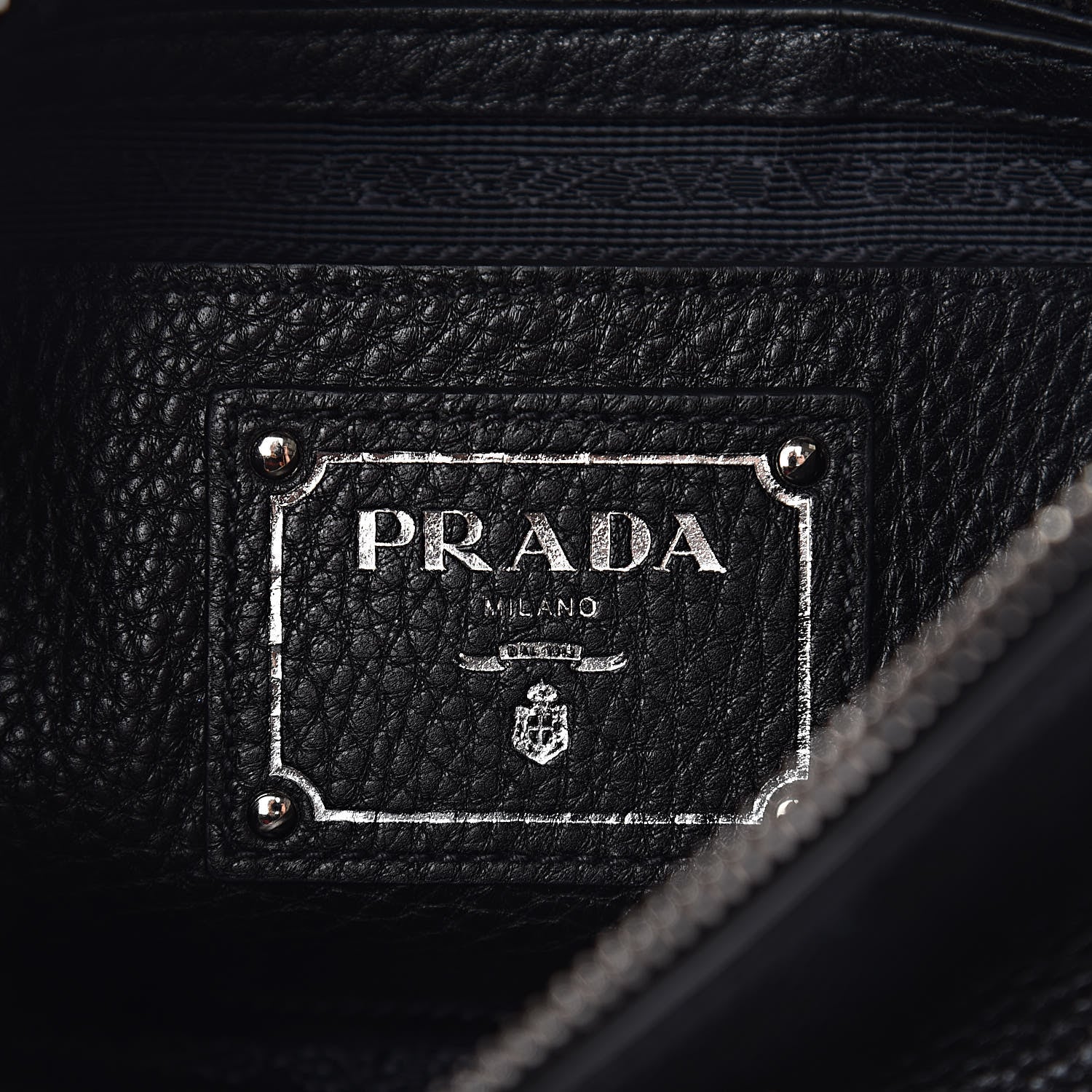Prada Vitello Daino Shoulder Bag Black 6 of 11