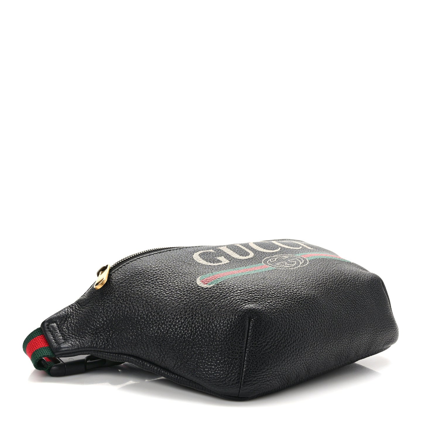 Grained Calfskin Logo Belt Bag Black