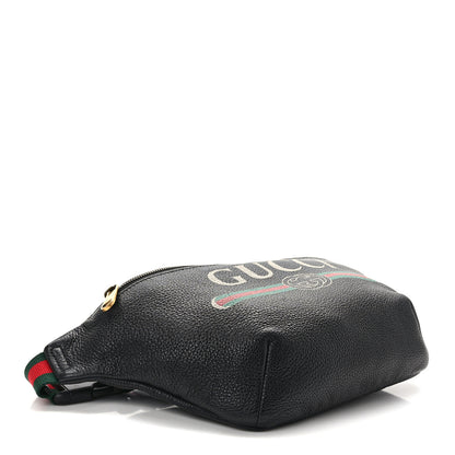 Gucci Grained Calfskin Logo Belt Bag Black 4 of 12