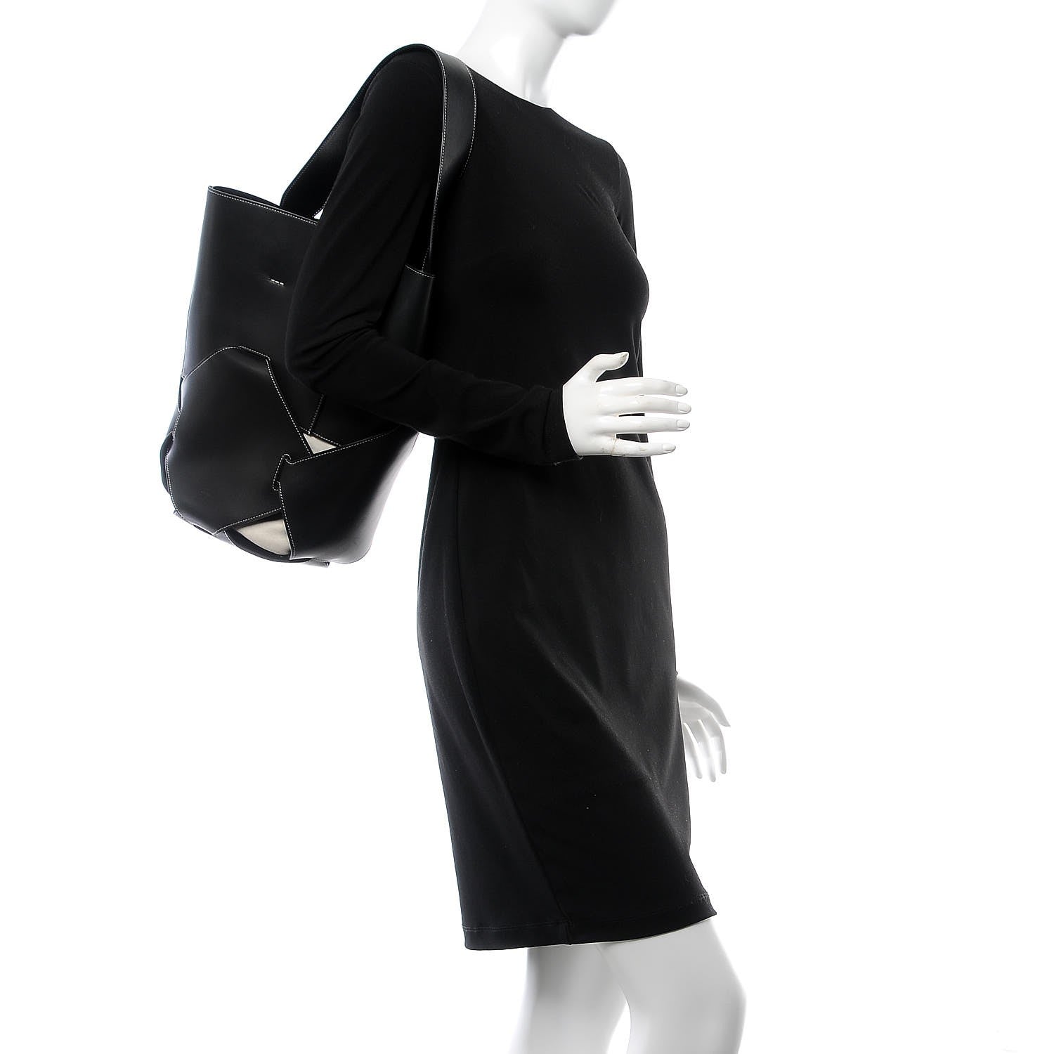 Celine Calfskin Large Holdall Shoulder Bag Black 2 of 10