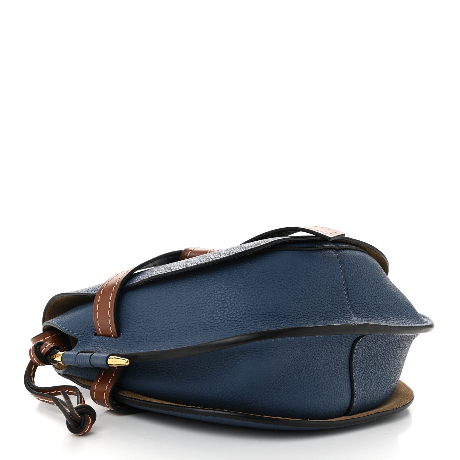 Loewe Grained Calfskin Small Gate Crossbody Bag Varsity Blue Pecan 4 of 10