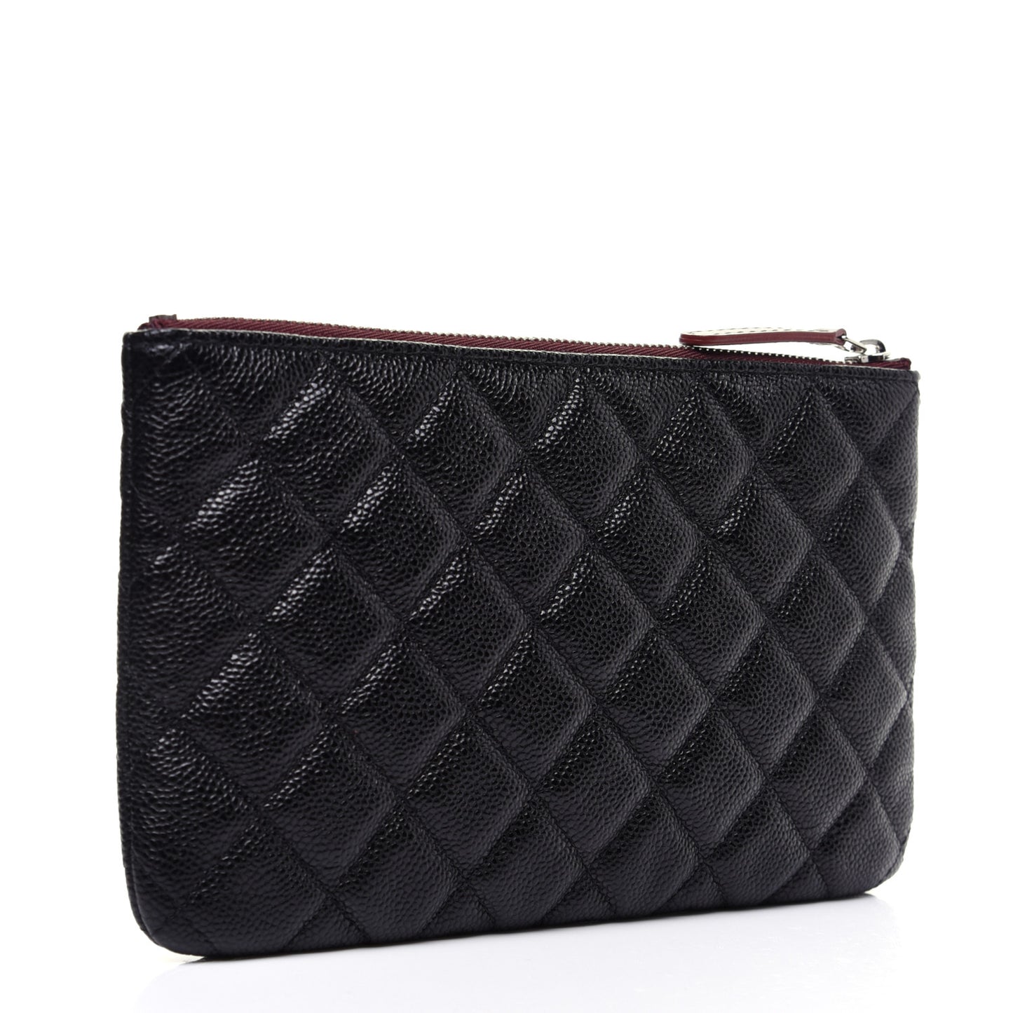 Caviar Quilted Cosmetic Case Black