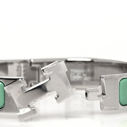 Hermes Narrow Enamel Clic Clac H Bracelet GM Vert Aqua 4 of 5