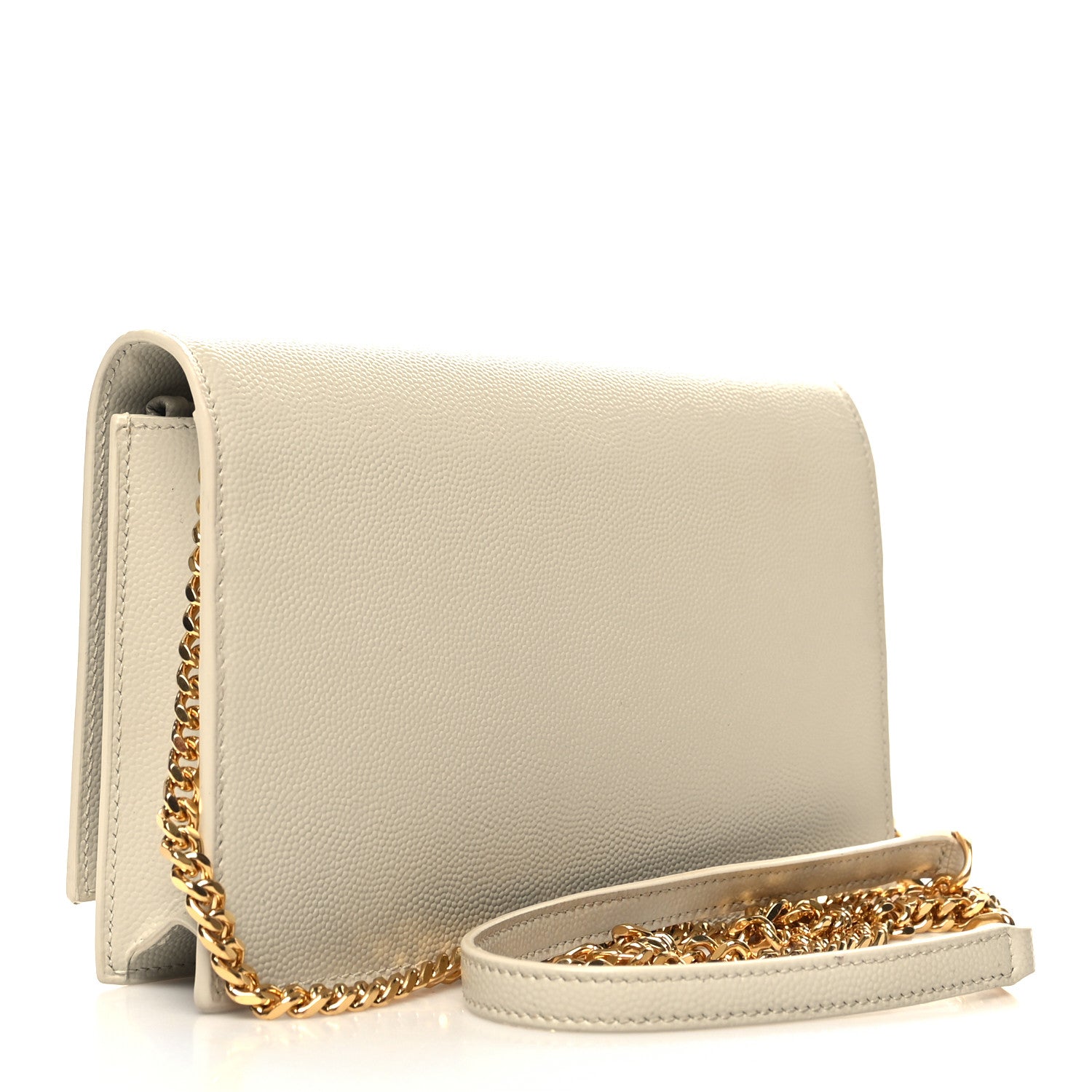 Saint Laurent Grain De Poudre Classic Monogram Kate Tassel Chain Wallet Crema Soft 3 of 12
