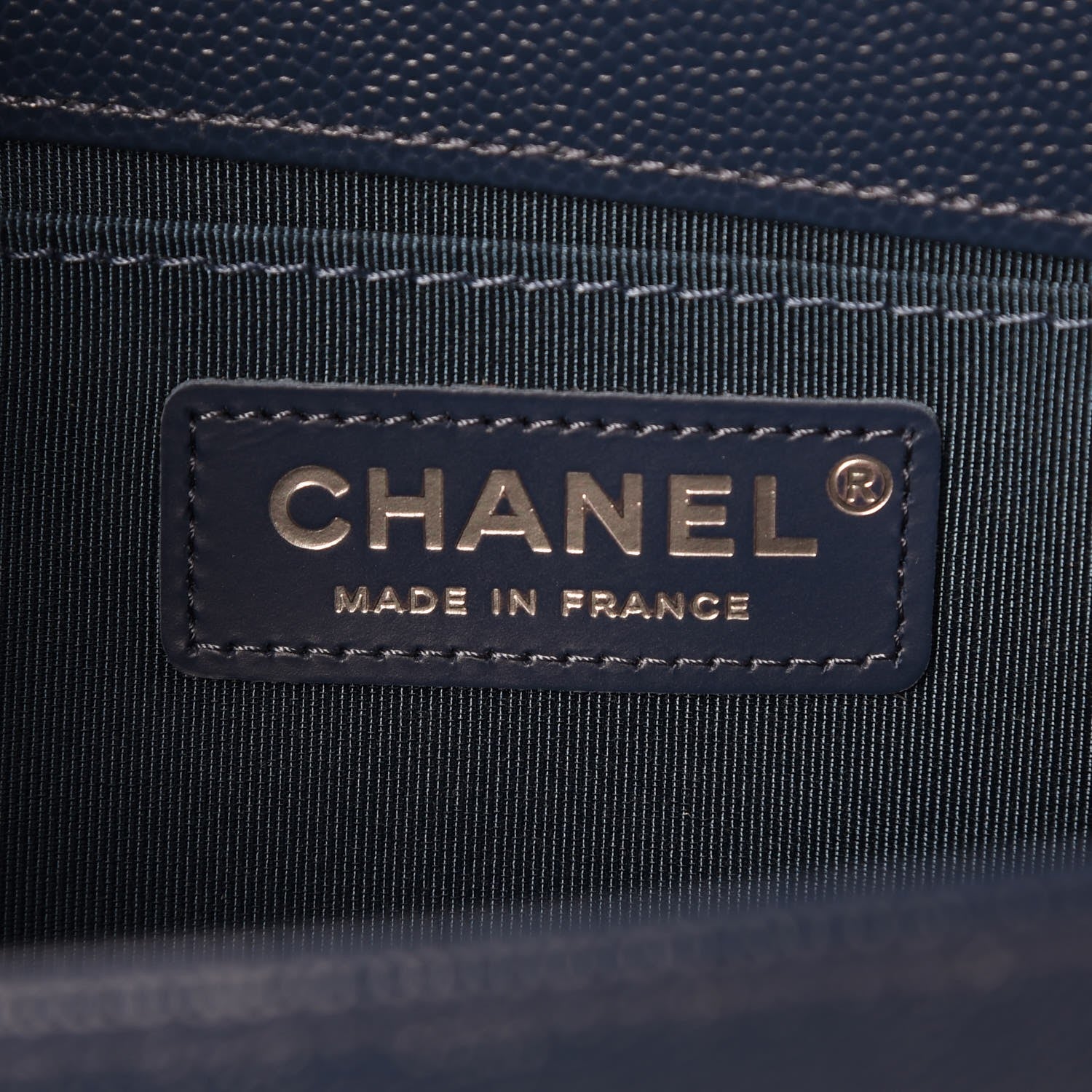 Chanel Caviar Quilted Medium Boy Flap Dark Blue 7 of 9