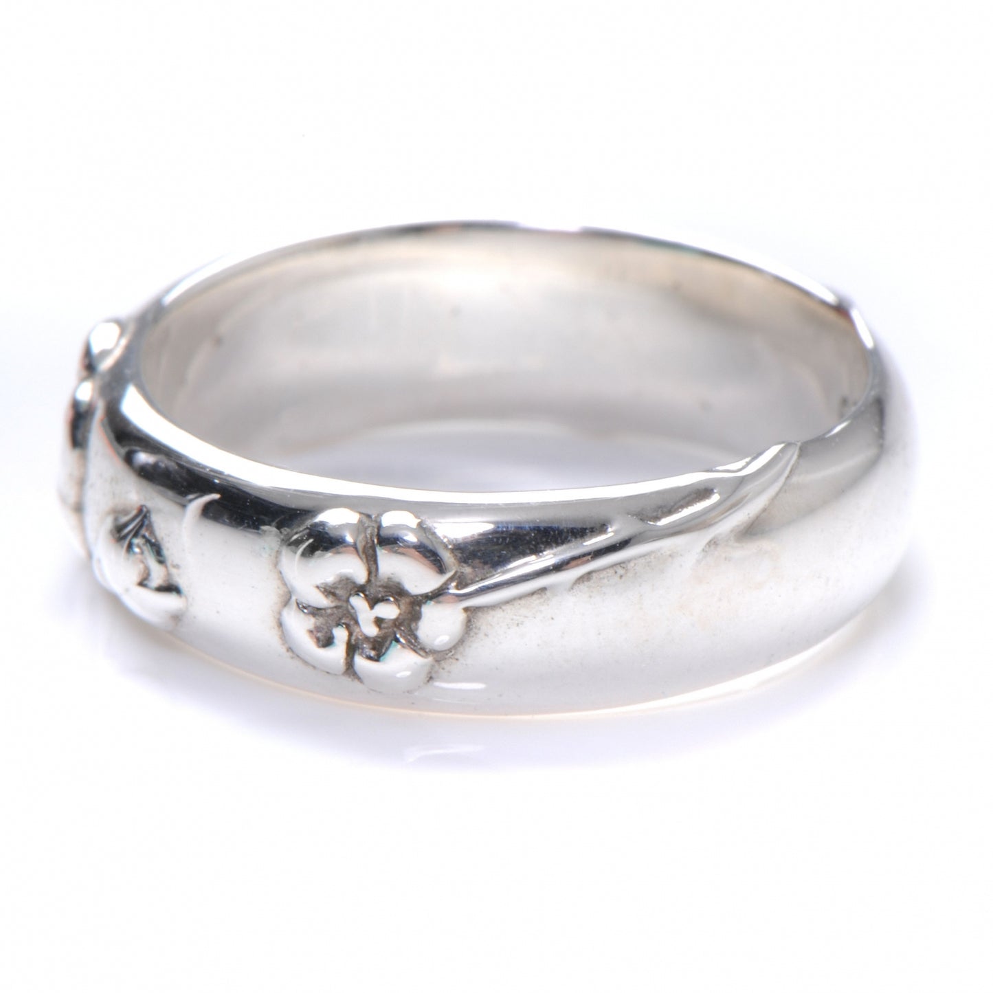 Sterling Silver Nature Rose Ring 8