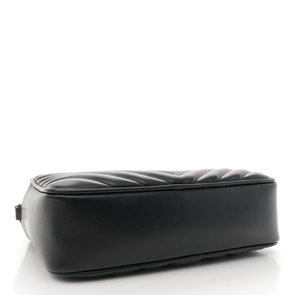Saint Laurent Calfskin Matelasse Monogram Monochrome Lou Camera Bag Black 4 of 10