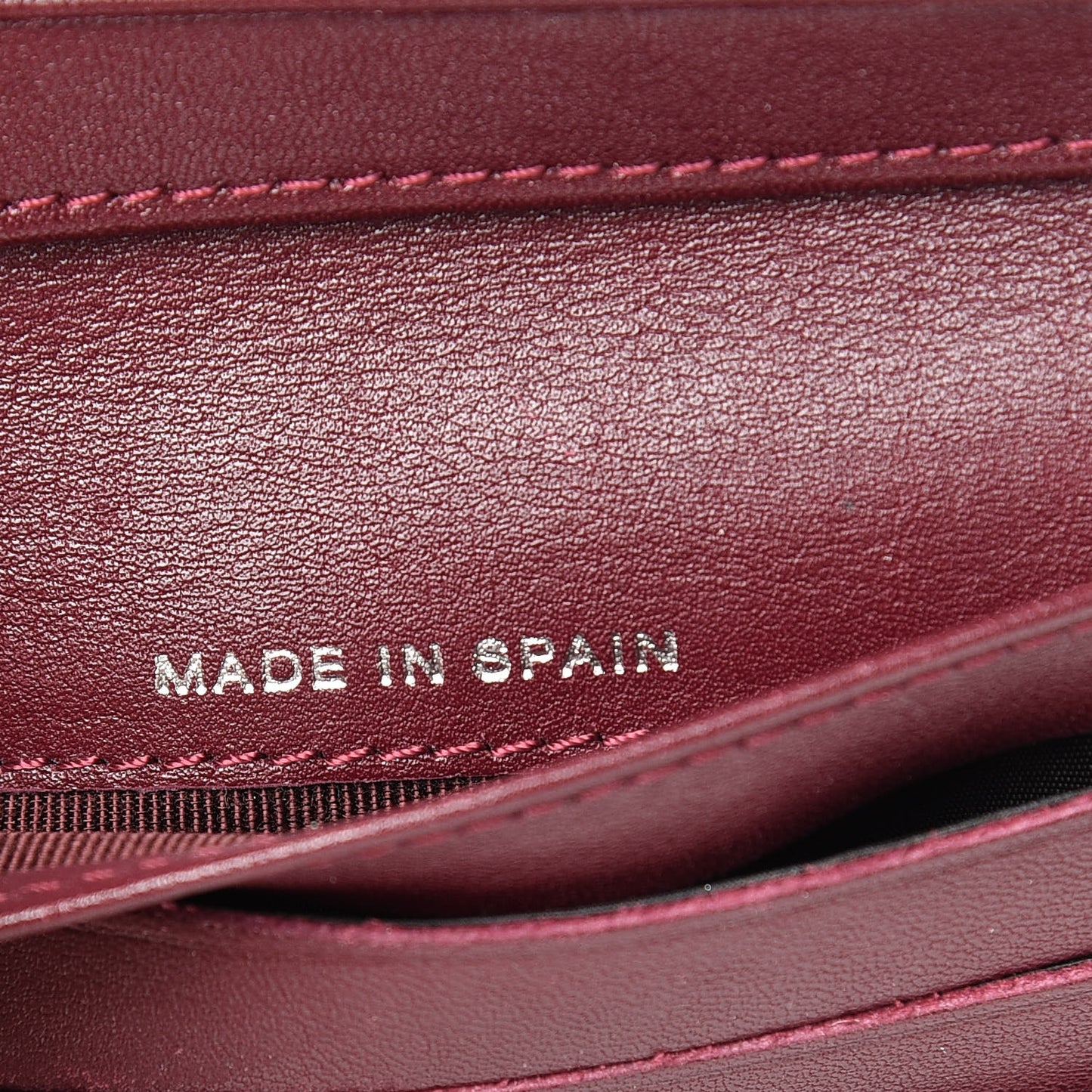 Patent Quilted Compact French Flap Wallet Dark Red